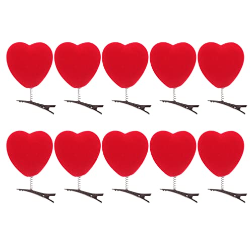 Valentinstag Haarspangen Liebevolles Herz Haarspange Haarnadel Bobby Pin Haarspange for Kinder Mädchen 10St silber von PSVOD