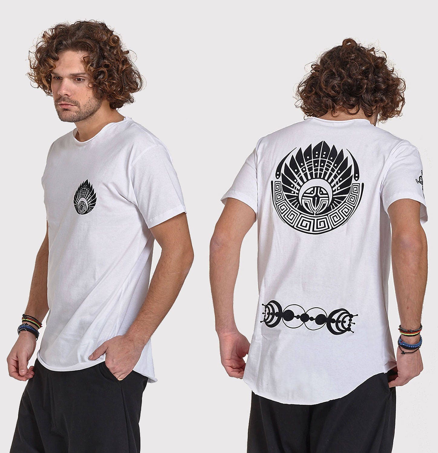 Longline Herren T-Shirt Andromeda Cyberpunk Sci-Fi Clothing Longline Herren T-Shirt Andromeda Cyberpunk Sci-Fi Clothing von PSYDRUID