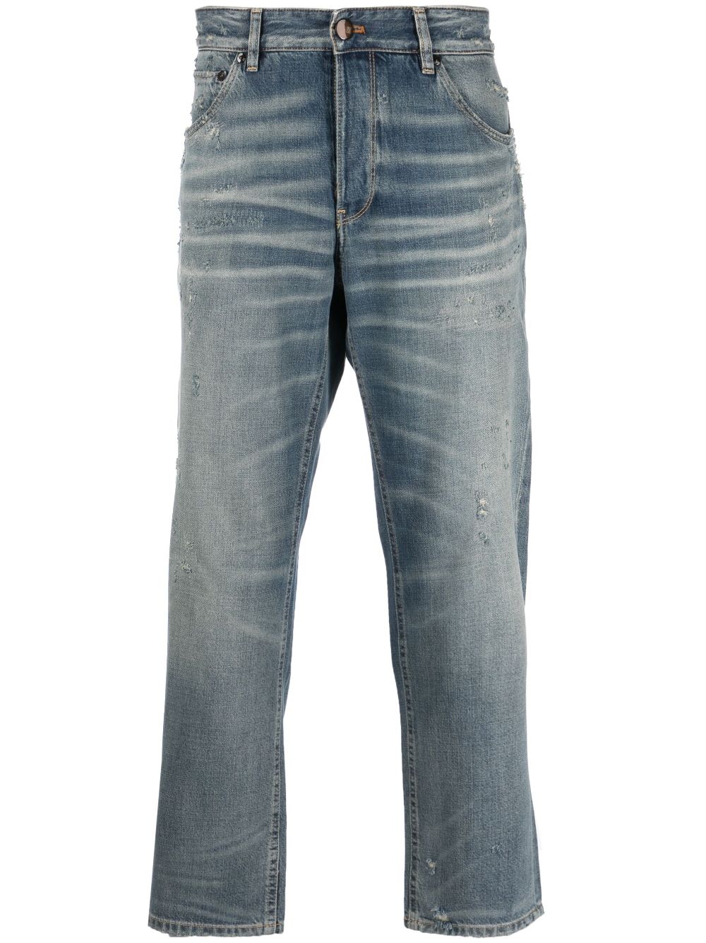 PT Torino Straight-Leg-Jeans mit Tragefalten - Blau von PT Torino