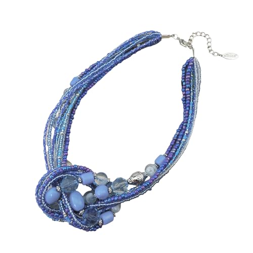 Bunte Rocailles-Halskette, mehrschichtige geknotete Reisperlen-Halskette, kleine Perlen, Surfer-Halskette, Sommer, Strand, handgefertigte Perlen-Halskette, Schmuck für Frauen und Mädchen, Metall Bunte Rocailles-Halskette, mehrschichtige geknotete Reisperlen-Halskette, kleine Perlen, Surfer-Halskette, Sommer, Strand, handgefertigte Perlen-Halskette, Schmuck für Frauen und Mädchen, Metall von PTATT