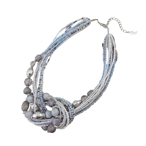 Bunte Rocailles-Halskette, mehrschichtige geknotete Reisperlen-Halskette, kleine Perlen, Surfer-Halskette, Sommer, Strand, handgefertigte Perlen-Halskette, Schmuck für Frauen und Mädchen, Metall Bunte Rocailles-Halskette, mehrschichtige geknotete Reisperlen-Halskette, kleine Perlen, Surfer-Halskette, Sommer, Strand, handgefertigte Perlen-Halskette, Schmuck für Frauen und Mädchen, Metall von PTATT