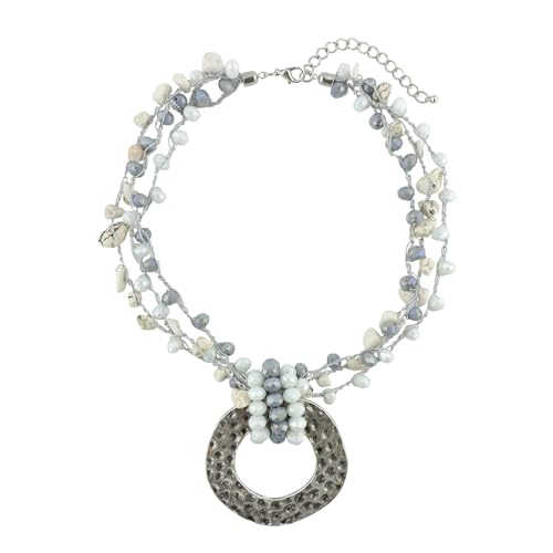 Halskette für Damen, Glasperlen, mehrlagig, geflochtene Halskette, Legierung, Modeschmuck, Party-Geschenke für Sie, Acryl Halskette für Damen, Glasperlen, mehrlagig, geflochtene Halskette, Legierung, Modeschmuck, Party-Geschenke für Sie, Acryl von PTATT