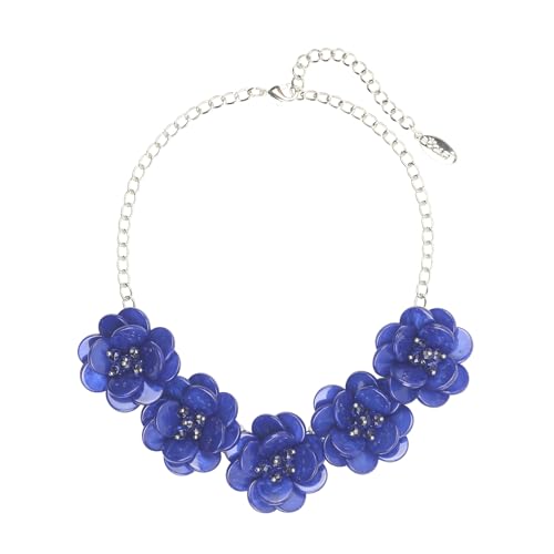 Übertriebene Muschelblumen-Halskette, 3D-Legierung, Blumenhalsband, Halskette, übertriebene große Blumen-Halskette, Geschenk, Schmuck für Frauen und Mädchen, Acryl von PTATT