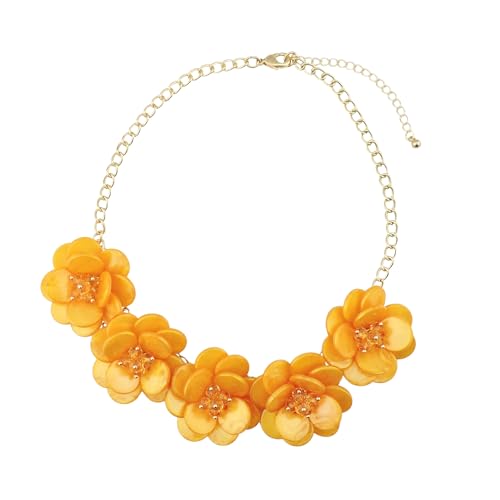 Übertriebene Muschelblumen-Halskette, 3D-Legierung, Blumenhalsband, Halskette, übertriebene große Blumen-Halskette, Geschenk, Schmuck für Frauen und Mädchen, Acryl Übertriebene Muschelblumen-Halskette, 3D-Legierung, Blumenhalsband, Halskette, übertriebene große Blumen-Halskette, Geschenk, Schmuck für Frauen und Mädchen, Acryl von PTATT