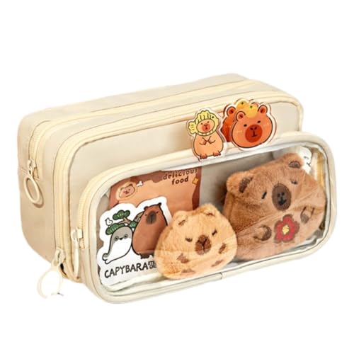 PTDIUNMG Generisches Capybara Stationary Set für Kinder, Capybara School Supplies Set, Capybara Stifteetui, großes Öffnungsset, niedliches Federmäppchen, Capybara Stationery Set für Schule von PTDIUNMG