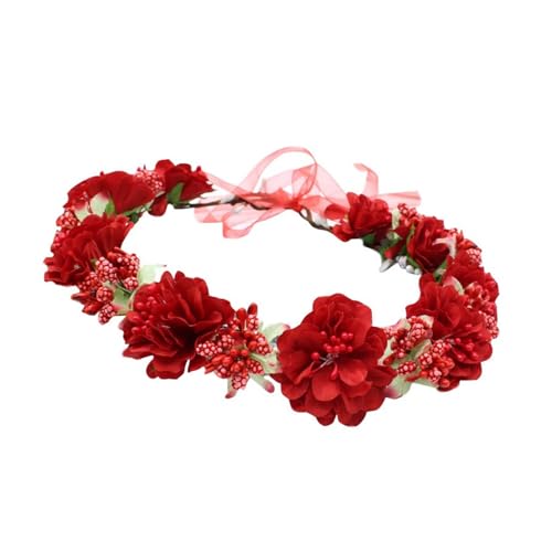 PTILSERY Blumenkranz Stirnbänder Blumenkrone Braut Haarband Modische Haarschmuck für Urlaub Festivals und Partys von PTILSERY