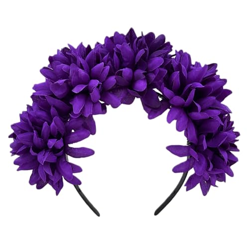 PTILSERY Elegante Stirnbänder mit weichem Stoff Blume Kopfschmuck Mädchen Blume Haarbänder Haarschmuck für Hochzeit Party Cosplay von PTILSERY