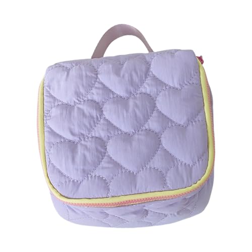 PTILSERY Kosmetiktasche mit Herz-Aufdruck, modischer Kulturbeutel, Organizer, geräumiger Make-up-Halter mit Reißverschluss für den täglichen Gebrauch von PTILSERY