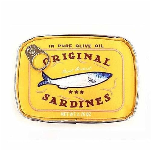 PTILSERY Make-up-Tasche, Kulturbeutel, Sardinenform, Kosmetiktasche, Reißverschluss, Reise-Make-up-Organizer-Tasche für Körperpflege von PTILSERY