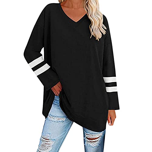 Damen Oberteile Sommer Sommer Damen Rock Langärmliges T-Shirt, erhältlich Größen Blusen Tuniken Langarmshirts T-Shirts Tops von PTLLEND