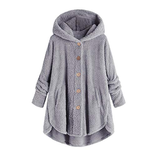 PTLLEND Generisch Damen Winter Jacke Parka Mantel Winterjacke warm Kunstfell Premium Coat Damen Mantel Elegant Kurz Herbst Mantel Damen Trenchcoat Damen Winter von PTLLEND