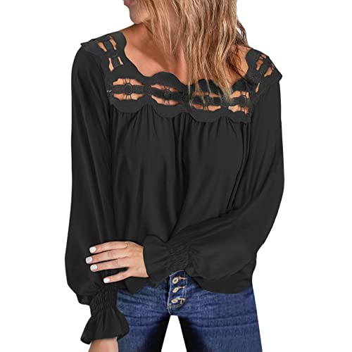 PTLLEND Blusen Kurzarm Damen Blusentop Tunika Viskose Blusenkleid Lang Yoga Oberteile Dunkel Blaue Hemdbluse Tops Mit Spitze Sommer Blusenshirt Schwarz Tunikakleid Sommer Gothic Bluse Obe von PTLLEND