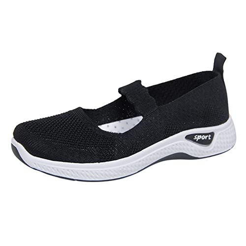 PTLLEND Extra Breite Schuhe Damen Weite M Wanderschuhe für Damen Arch Support Slip On Atmungsaktiv Bequem Badminton Schuhe Damen von PTLLEND