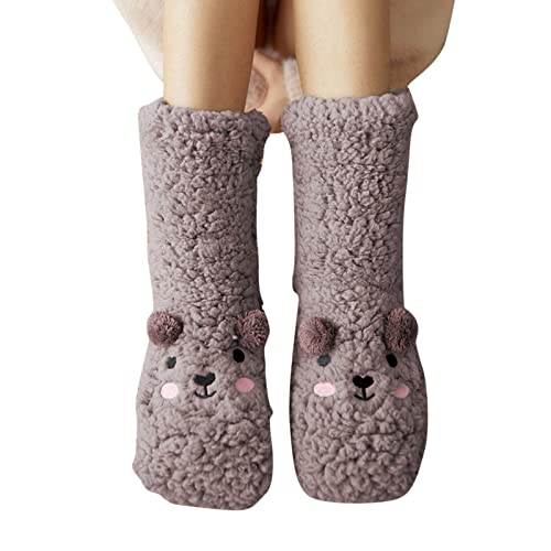 PTLLEND Magische Strümpfe verdickte Korallensamtsocken Warme Plüschsocken Schwarz Schwarz (Grey, One Size) von PTLLEND