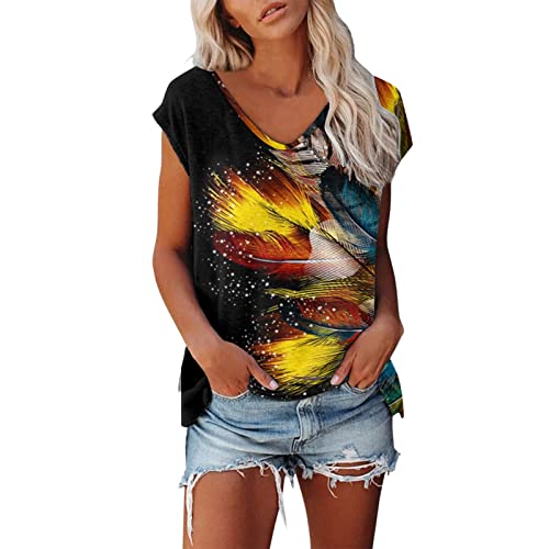 PTLLEND T Shirt Frauen Weiss Damen Kleider Sommer Kurzarm Kalte Schulter Sexy V-Ausschnitt Reißverschluss Sommerkleider Lose Spitze Kurze Ärmel Abendkleider Brautkleider Elegante Knielanges Kleid Fr von PTLLEND