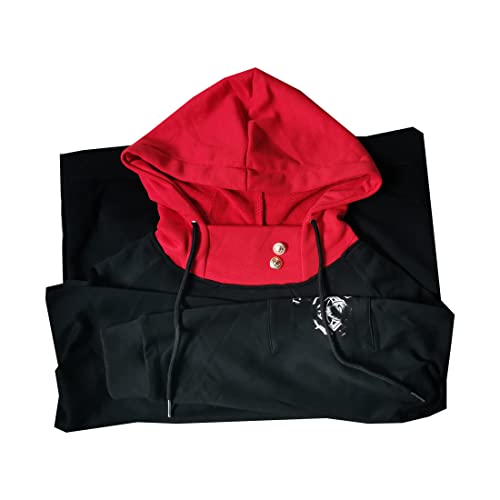Kaisen Jujutsu Cosplay itadori yuji Hoodie Anime 3D Neuheit Kapuzenpullover Sweatshirt Gojo Satoru Cosplay Kostüm, rot / schwarz, XXX-Large von PTLYE