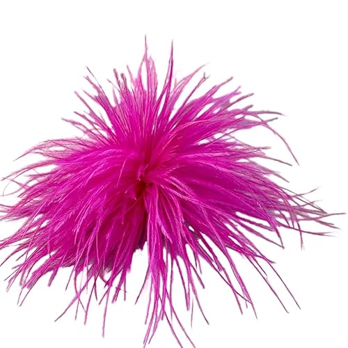 PTNKUIIY Damen Federbrosche, Flauschige Straußenfeder Brosche Braut Hochzeit Kopfschmuck Kostüm Deko Federn Haarschmuck Feder Haarspange für Frauen Mädchen Halloween Tanzshow Tea Party Dekoration von PTNKUIIY