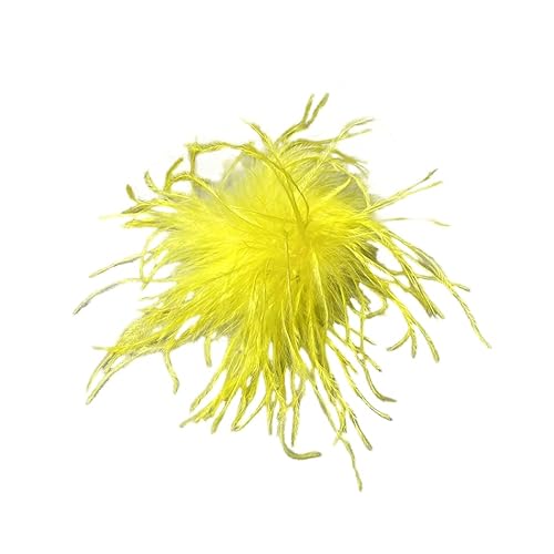 Federbrosche für Damen,Flauschige Straußenfeder Brosche Haarclip Braut Hochzeit Kopfschmuck Brosche Pin Haar Accessoire Fascinator Kopfbedeckung für Mädchen Frauen Geburtstag Hochzeit Party Strand von PTNKUIIY