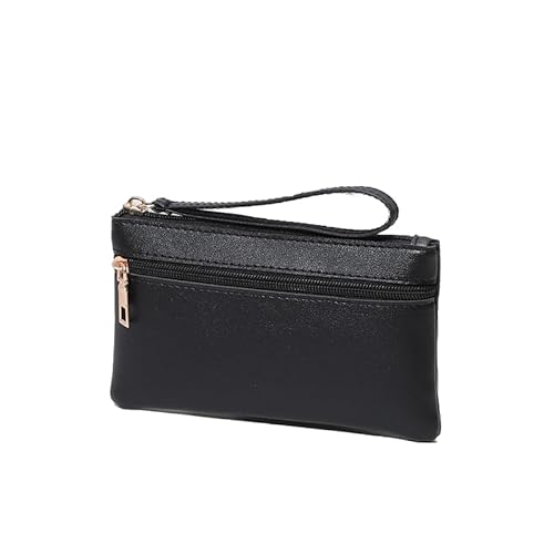 Mini Geldbörse für Damen Herren -2 Stück Kleines Portemonnaie Geldbeutel aus PU Leder Münzbörsen Mini Geldbörse Münzbeutel Mit Reißverschluss Geldbeutel Coin Purse Wallet Schlüsseletui Brieftasche von PTNKUIIY