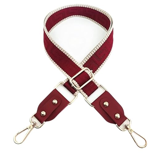 PTNKUIIY Taschengurt Stricken Muster Schulterriemen für Taschen,80-130cm Verstellbarer Schultergurt 3.8cm Breit Taschenriemen Damen Zubehör Tragegurt Taschenriemen für Taschen Handtaschen,Weinrot von PTNKUIIY