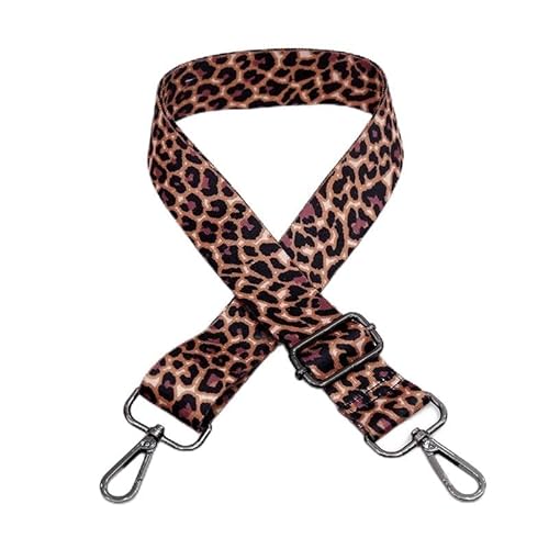 PTNKUIIY Verstellbar Schulterriemen für Taschen, 80-140cm Taschengurt Breit Schultergurt mit Karabiner Leopard Muster Umhängegurt Herren Ersatzriemen Schultergurt für Taschen Handtaschen Damen Herren von PTNKUIIY