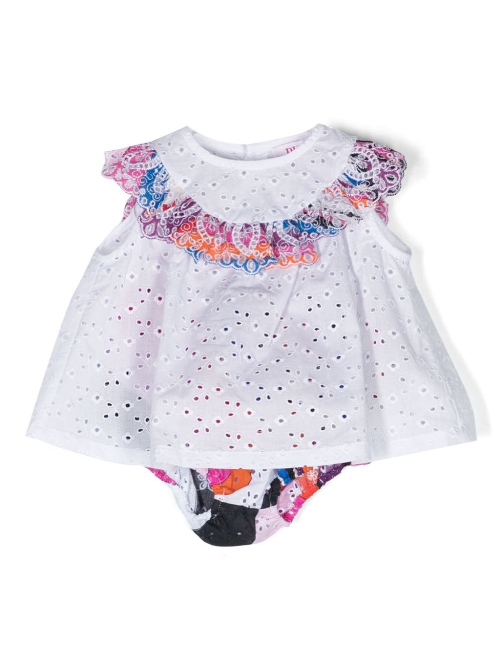 PUCCI Junior Bluse und Höschen mit Iride-Print - Weiß von PUCCI Junior