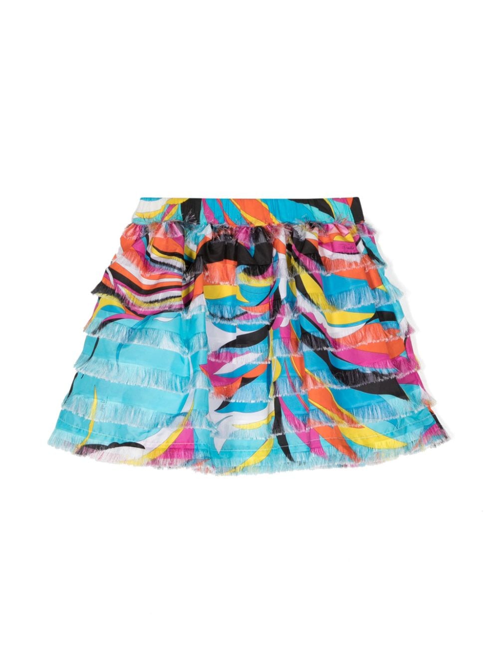 PUCCI Junior Swirl-print tiered skirt - Blau von PUCCI Junior