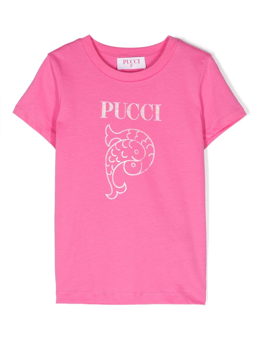 PUCCI Junior T-Shirt mit Logo-Print - Rosa von PUCCI Junior