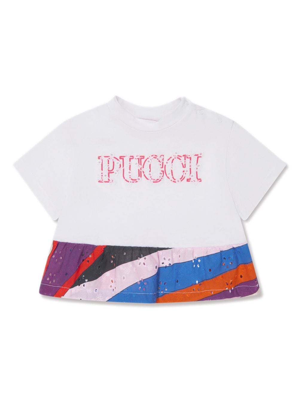 PUCCI Junior T-Shirt mit Logo-Print - Weiß von PUCCI Junior