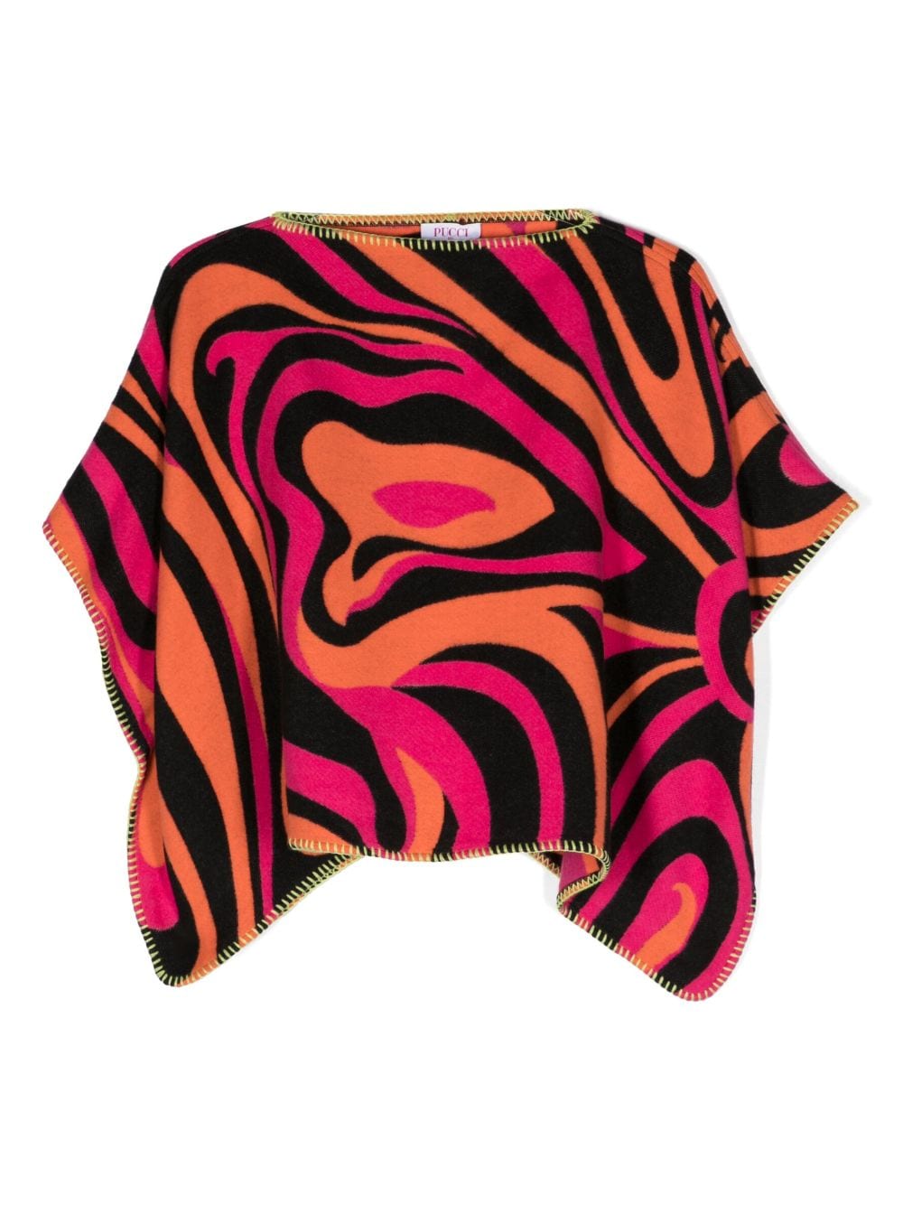 PUCCI Junior Poncho mit abstraktem Muster - Rosa von PUCCI Junior