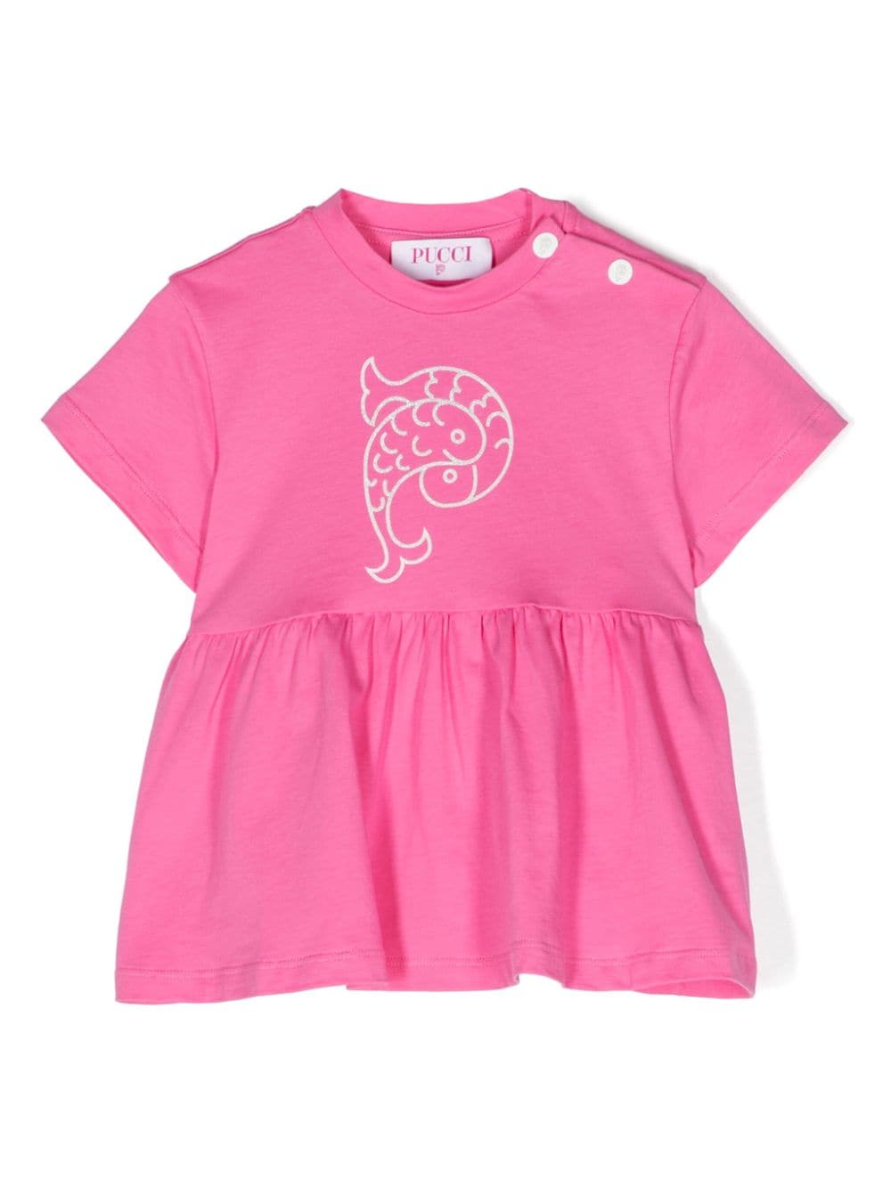 PUCCI Junior Ausgestelltes Kleid mit Fischapplikation - Rosa von PUCCI Junior