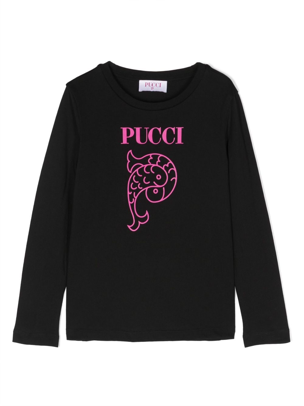 PUCCI Junior Sweatshirt mit Logo-Print - Schwarz von PUCCI Junior