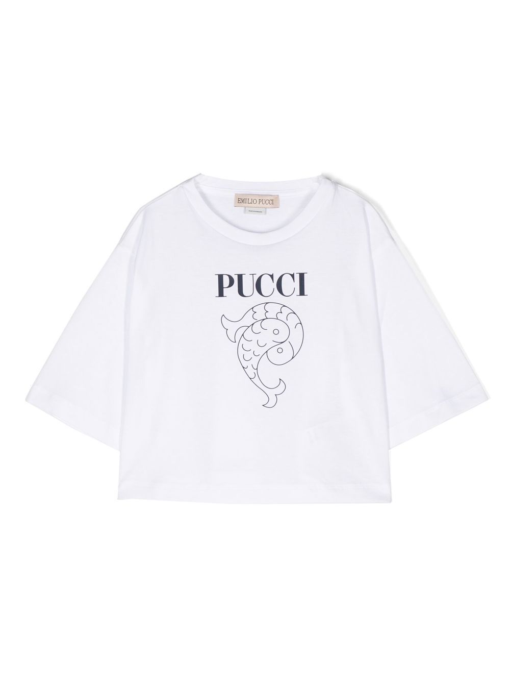 PUCCI Junior T-Shirt mit Logo-Print - Weiß von PUCCI Junior