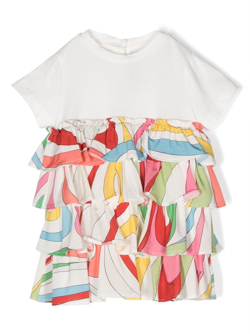 PUCCI Junior Kleid mit Rüschendetail - Weiß von PUCCI Junior