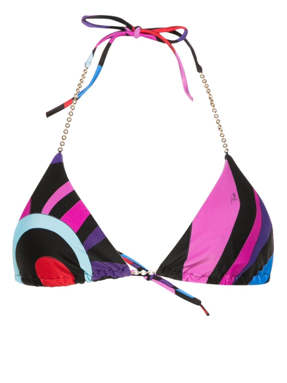 PUCCI Bikinioberteil mit Marmo-Print - Schwarz von PUCCI