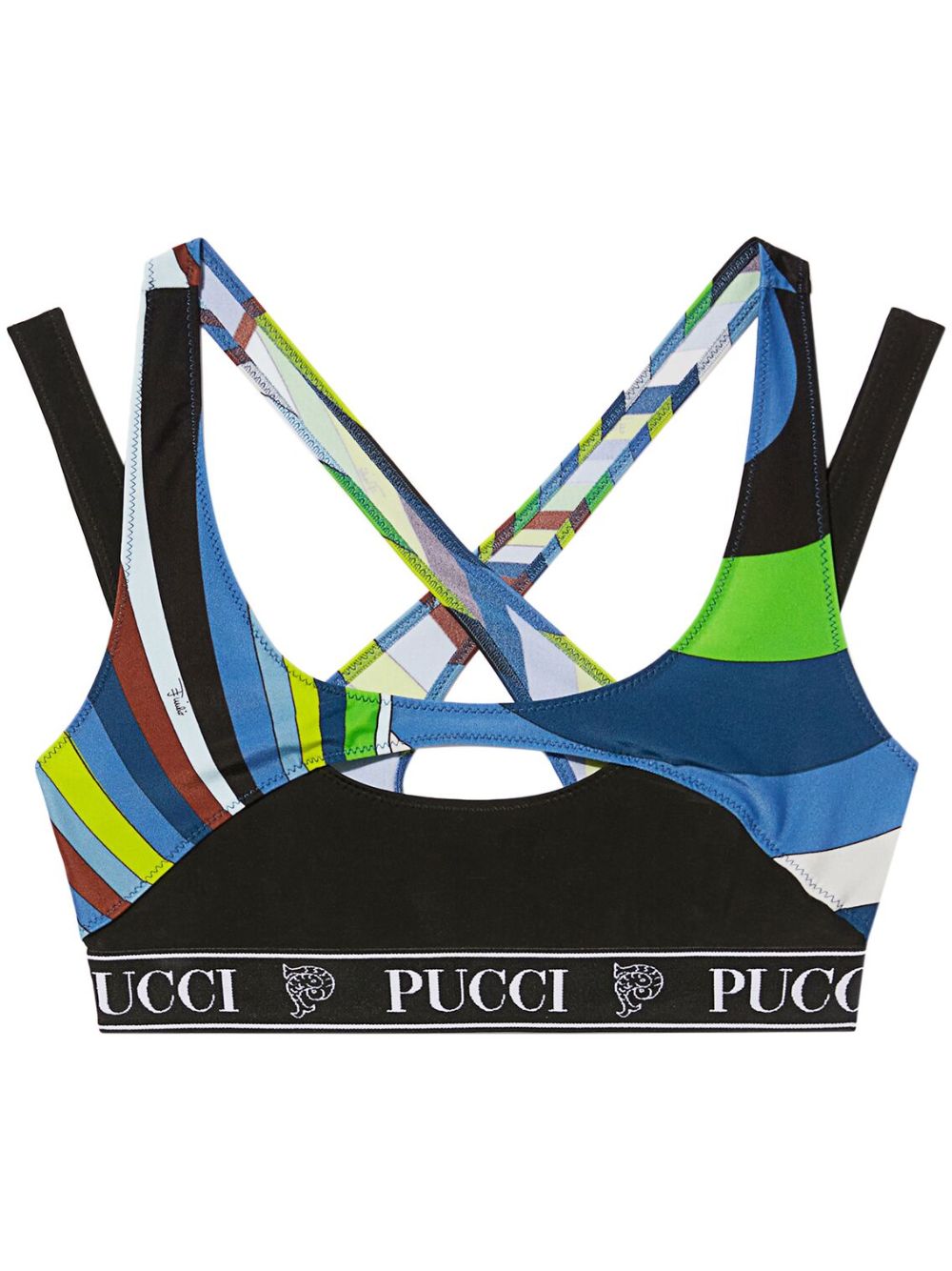 PUCCI Cropped-Top mit Iride-Print - Schwarz von PUCCI