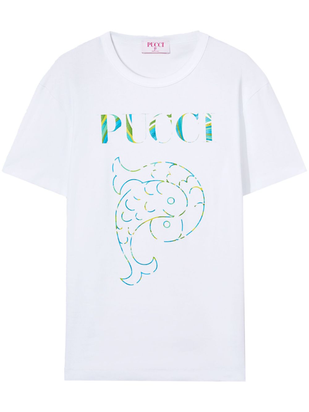 PUCCI T-Shirt mit Logo-Print - Weiß von PUCCI