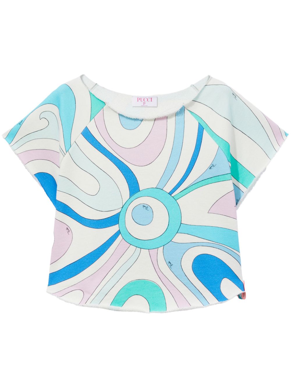 PUCCI T-Shirt mit Marmo-Print - Blau von PUCCI