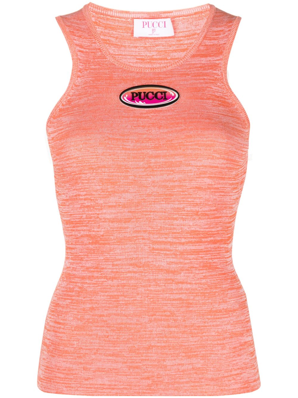 PUCCI Stricktop mit Logo-Patch - Orange von PUCCI