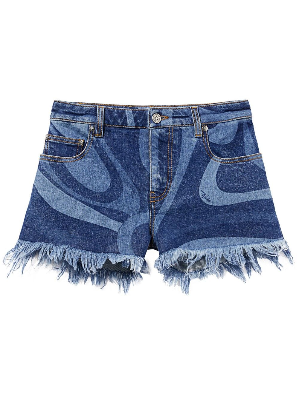 PUCCI Shorts aus Seide mit Wellen-Print - Blau von PUCCI