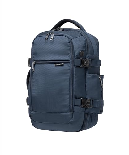 PUCCINI Easy Pack Handgepäck Rucksack 40x20x25 cm für Ryanair Reiserucksack Unter Sitzplatz Kabinentasche Flugzeug Reisetasche für Herren und Damen Multifunktionsrucksack 18L Dunkelblau von PUCCINI