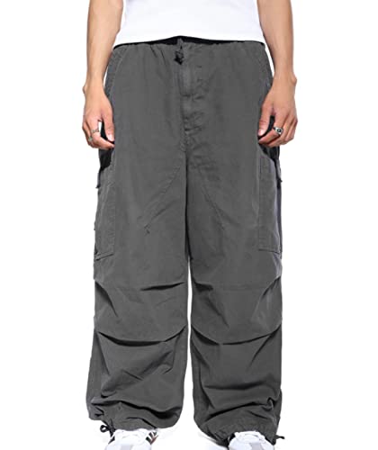 Herren Street Trendy Sports Outdoor Hosen Solid Color Draw String Multipocket Cargo Hosen grau S Herren Street Trendy Sports Outdoor Hosen Solid Color Draw String Multipocket Cargo Hosen grau S von PUCEK