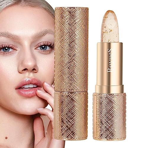 Farbwechselnder Lippenstift,Langanhaltender Lippenstift - Goldfolienklarer Lipgloss – Langanhaltender, feuchtigkeitsspendender Lippenstift für Frauen und Mädchen von PUCHEN