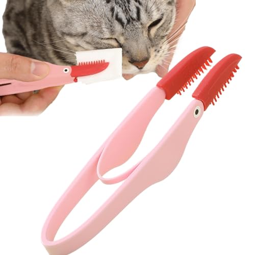 Hundekamm zum Entfernen von Tränenflecken | Silikon-Bürstenkopf, Haustier-Tränenfleckenentfernerkamm mit rutschfestem Griff | Flexible Haustierbürste, Mehrzweck-Hundeaugen-Popel-Entferner für Katze, H von PUCHEN