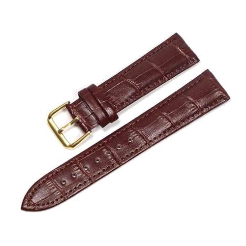 PUCHEN Leder-Uhrenarmbänder, 12mm – 24mm, Uhren-Ersatzarmband mit Stahl-Dornschließe, Herren-Uhrenzubehör, 20mm von PUCHEN