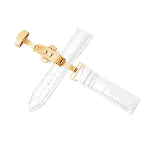 PUCHEN Leder-Uhrenarmbänder, 12mm – 24mm, Uhrenzubehör, Uhrenarmband mit automatischer Butterfly-Schnalle, 20mm von PUCHEN