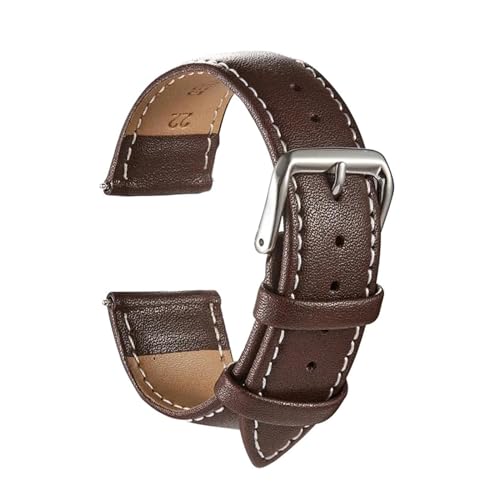 PUCHEN Leder-Uhrenarmbänder, 18mm, 20mm, 22mm, 24mm, Dornschließe, Ersatzarmband, Herrenuhr-Zubehör, 20mm von PUCHEN