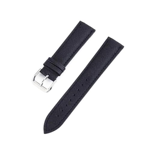 PUCHEN Leder-Uhrenarmbänder 12mm – 24mm, schwarz, braun, Dornschließe, Uhrenzubehör für Herren, Schwarz, 20mm von PUCHEN