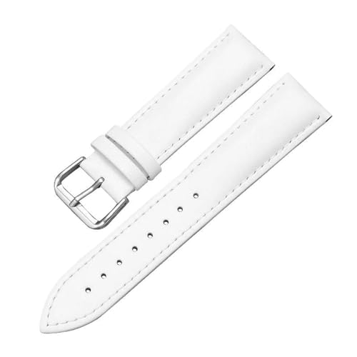 PUCHEN Leder-Uhrenarmbänder 12mm – 24mm Uhren-Ersatzarmband Herren-Damen-Uhrenzubehör, Weiß, 13mm von PUCHEN