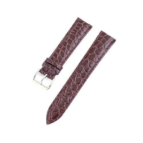 PUCHEN Leder-Uhrenarmband, 12mm – 24mm, Herrenuhr, Ersatzarmband, Uhrenzubehör, Braun, 13mm von PUCHEN